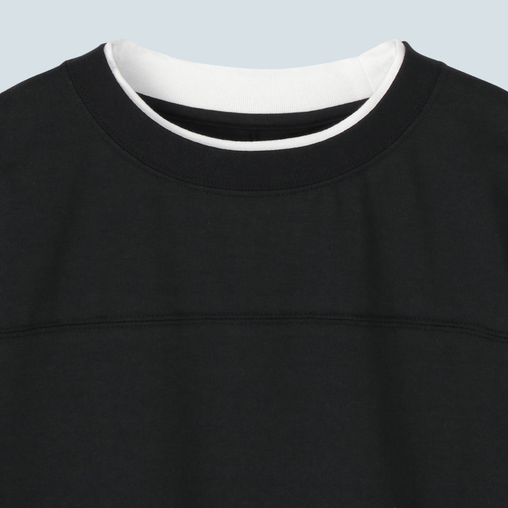 Double Collar Half Sleeve Tee