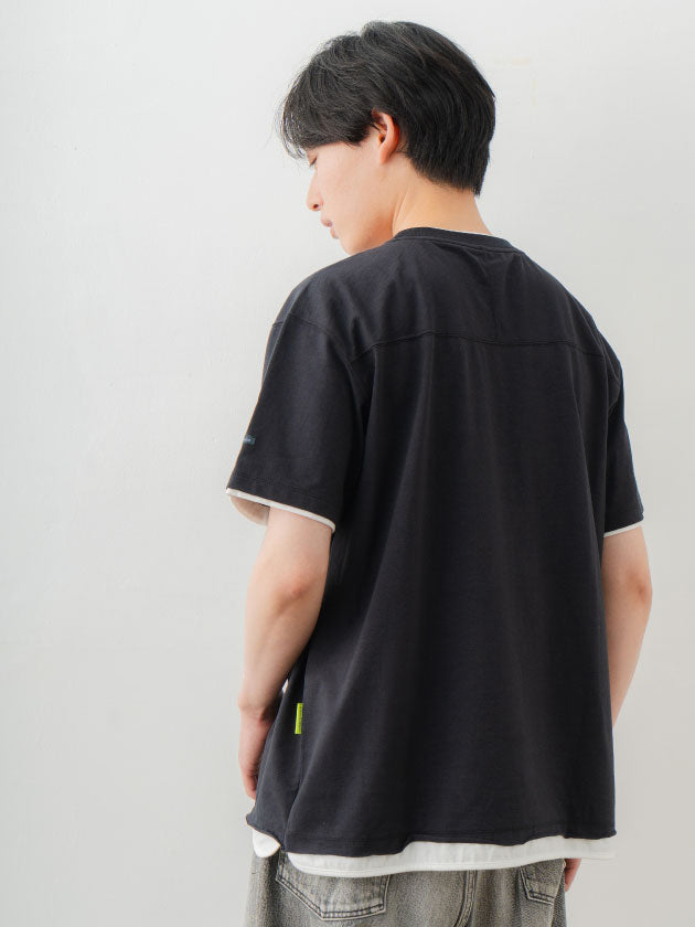 Double Collar Half Sleeve Tee