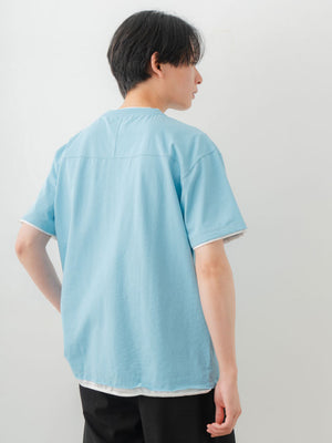 Double Collar Half Sleeve Tee