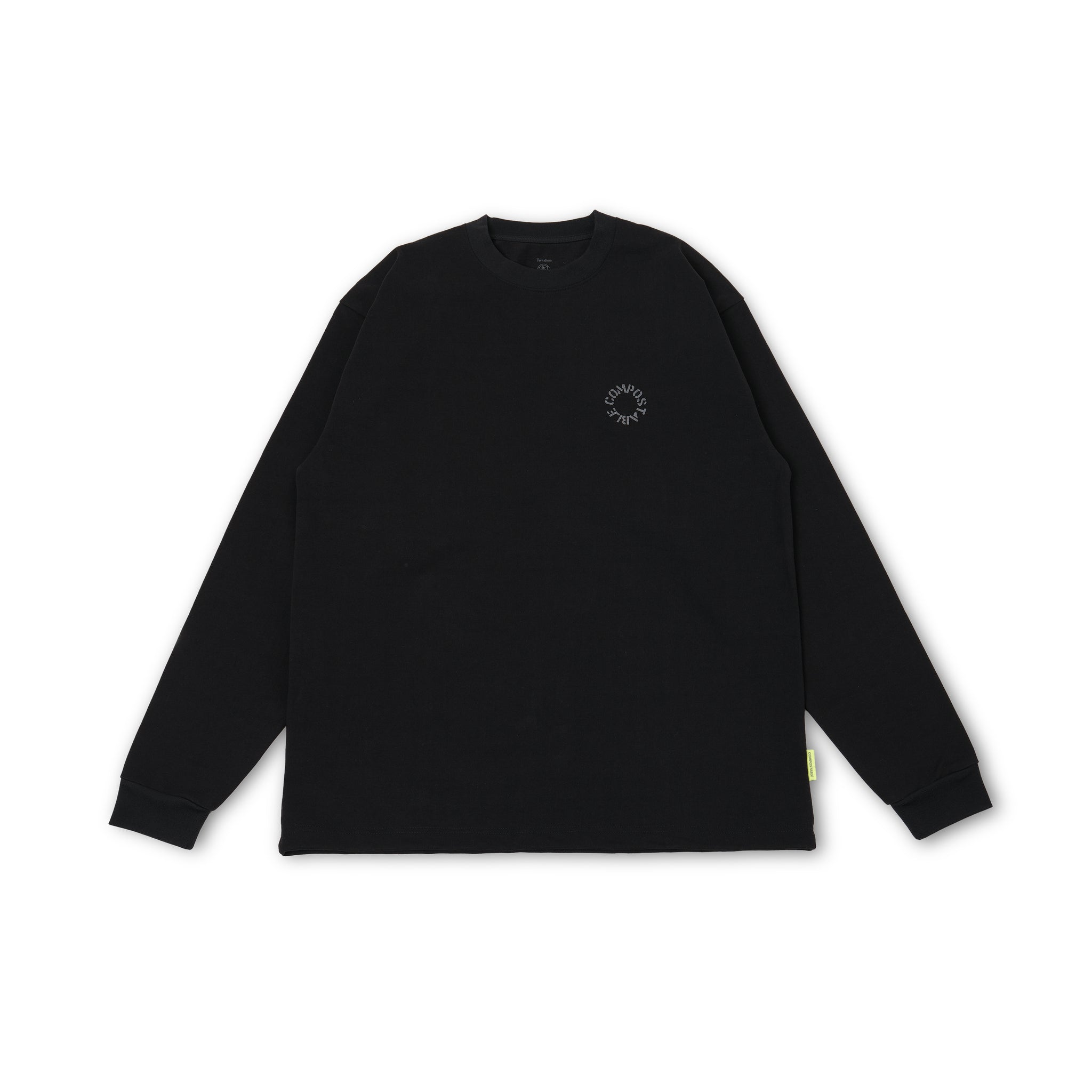 Mens Long Sleeve Print T - ROUND COMPOSTABLE TEE