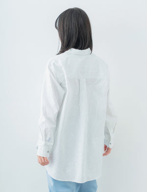 Oversize Stripe Shirt | 播州織® x CRAFTEVO ReTE®