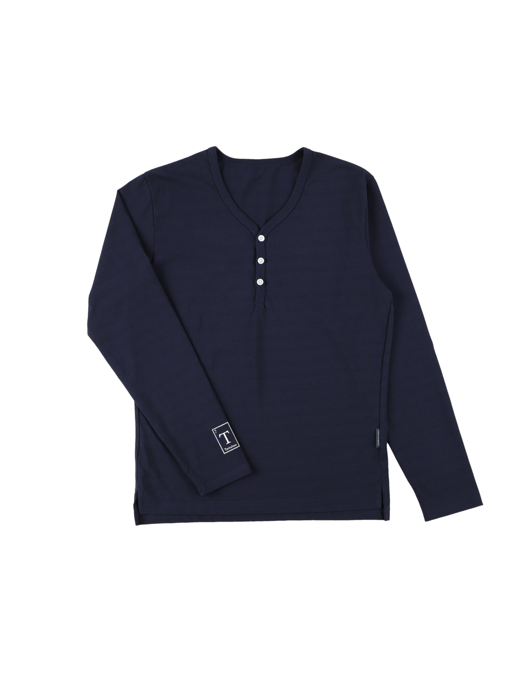 Long Sleeve Henley Neck Tee