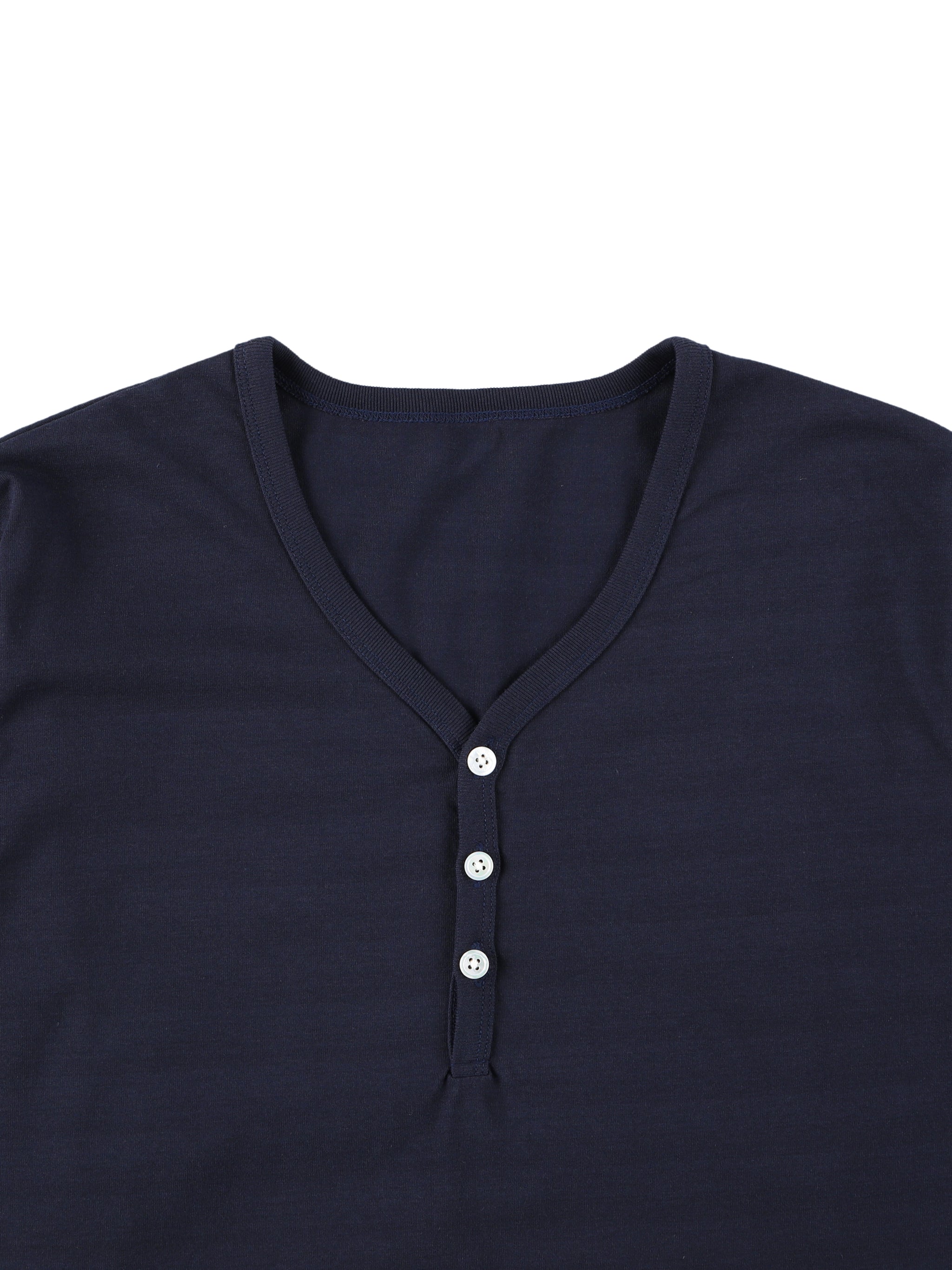 Long Sleeve Henley Neck Tee