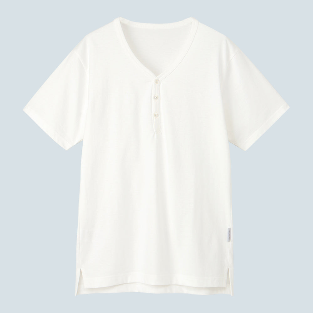 Short Sleeve Henley Neck Tee