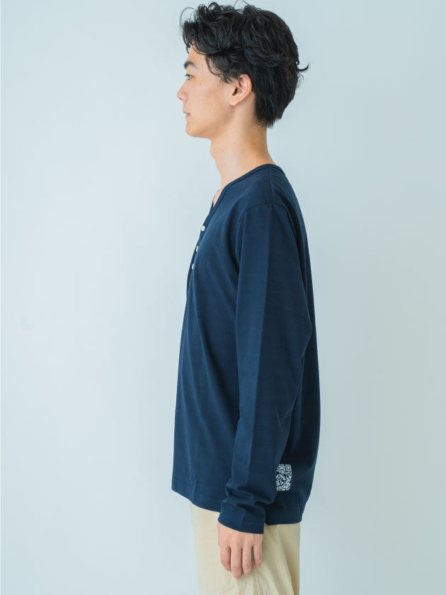 Long Sleeve Henley Neck Tee