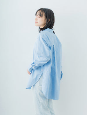 Oversize Stripe Shirt | 播州織® x CRAFTEVO ReTE®